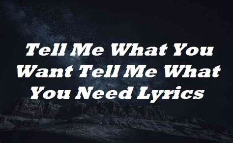 Tell ya what i want lyrics - They're a bit like his lyrics: completely indecipherable Bob Dylan’s songs often feature surreal and cryptic lyrics. Many academic papers and even entire college courses have been ...